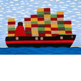 Container Ship (Panama), 2024 by Dean Bowen